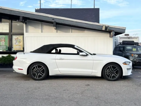 White 2018 Ford Mustang EcoBoost Premium Convertible 2D for sale in Fredericksburg, VA