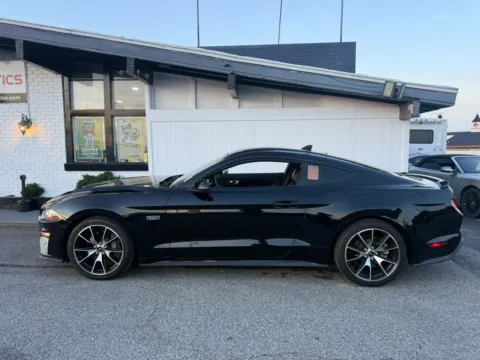 Black 2021 Ford Mustang EcoBoost Premium Coupe 2D for sale in Fredericksburg, VA