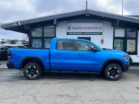Blue 2020 Ram 1500 Crew Cab Rebel Pickup 4D 5 1/2 ft for sale in Fredericksburg, VA