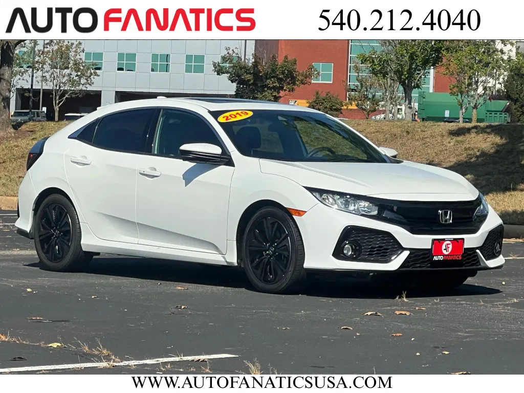 White 2019 Honda Civic EX Hatchback 4D for sale in Fredericksburg, VA