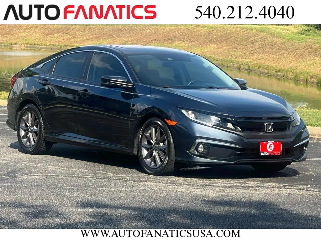 Blue 2021 Honda Civic EX Sedan 4D for sale in Fredericksburg, VA
