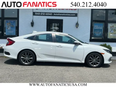 White 2019 Honda Civic EX Sedan 4D for sale in Fredericksburg, VA