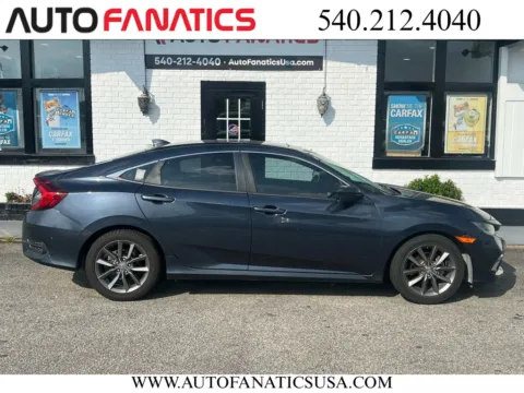 Blue 2021 Honda Civic EX Sedan 4D for sale in Fredericksburg, VA