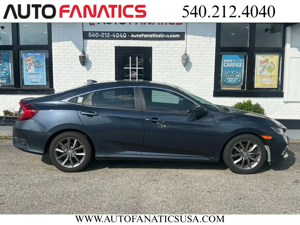Blue 2021 Honda Civic EX Sedan 4D for sale in Fredericksburg, VA