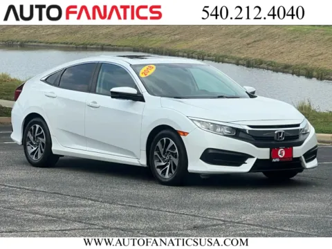 White 2018 Honda Civic EX Sedan 4D for sale in Fredericksburg, VA