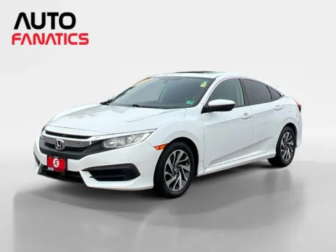 White 2018 Honda Civic EX Sedan 4D for sale in Fredericksburg, VA