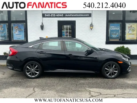 Black 2021 Honda Civic EX Sedan 4D for sale in Fredericksburg, VA