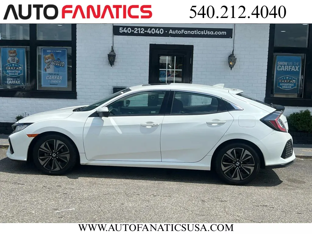 White 2017 Honda Civic EX Hatchback 4D for sale in Fredericksburg, VA