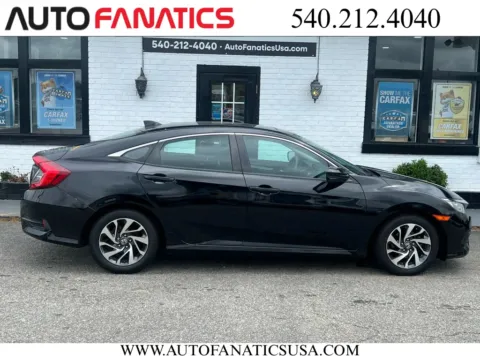 Black 2018 Honda Civic EX Sedan 4D for sale in Fredericksburg, VA