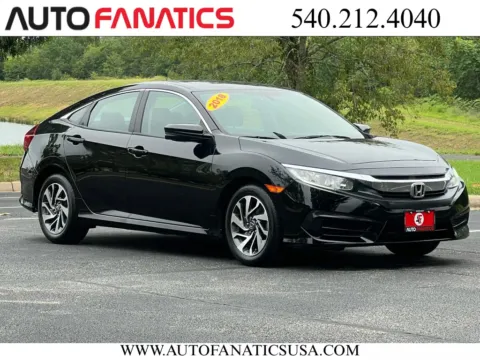 Black 2018 Honda Civic EX Sedan 4D for sale in Fredericksburg, VA