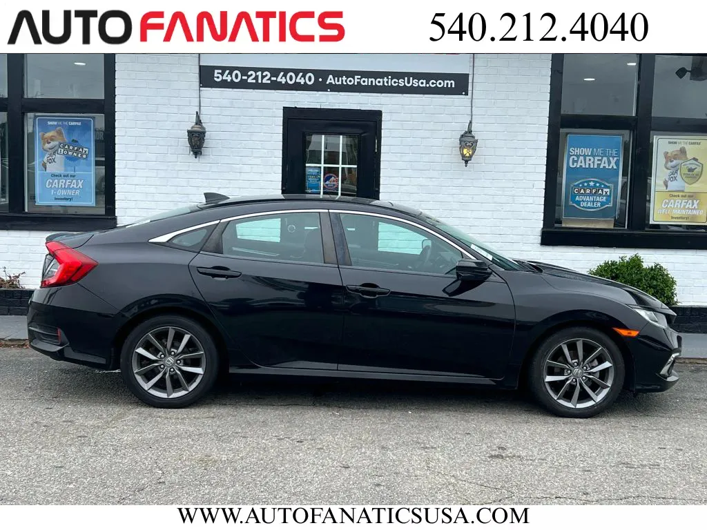 Black 2019 Honda Civic EX-L Sedan 4D for sale in Fredericksburg, VA