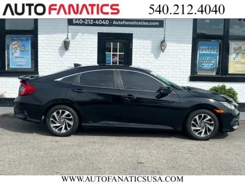 Black 2018 Honda Civic EX Sedan 4D for sale in Fredericksburg, VA