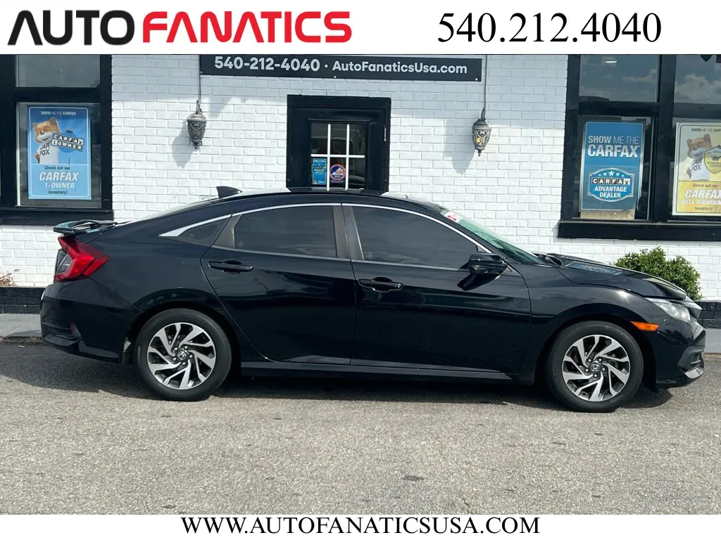 Black 2018 Honda Civic EX Sedan 4D for sale in Fredericksburg, VA