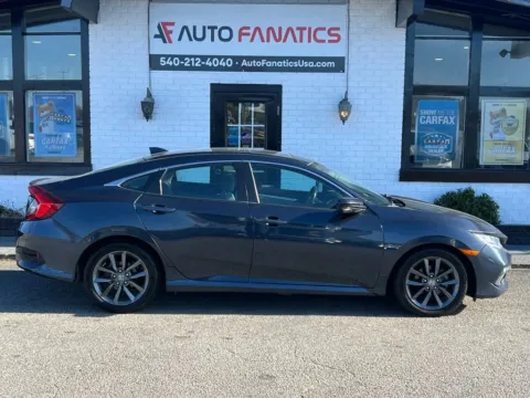 Blue 2019 Honda Civic EX Sedan 4D for sale in Fredericksburg, VA