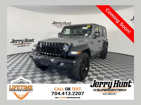 Gray 2022 Jeep Wrangler Unlimited Willys for sale in Salisbury, NC