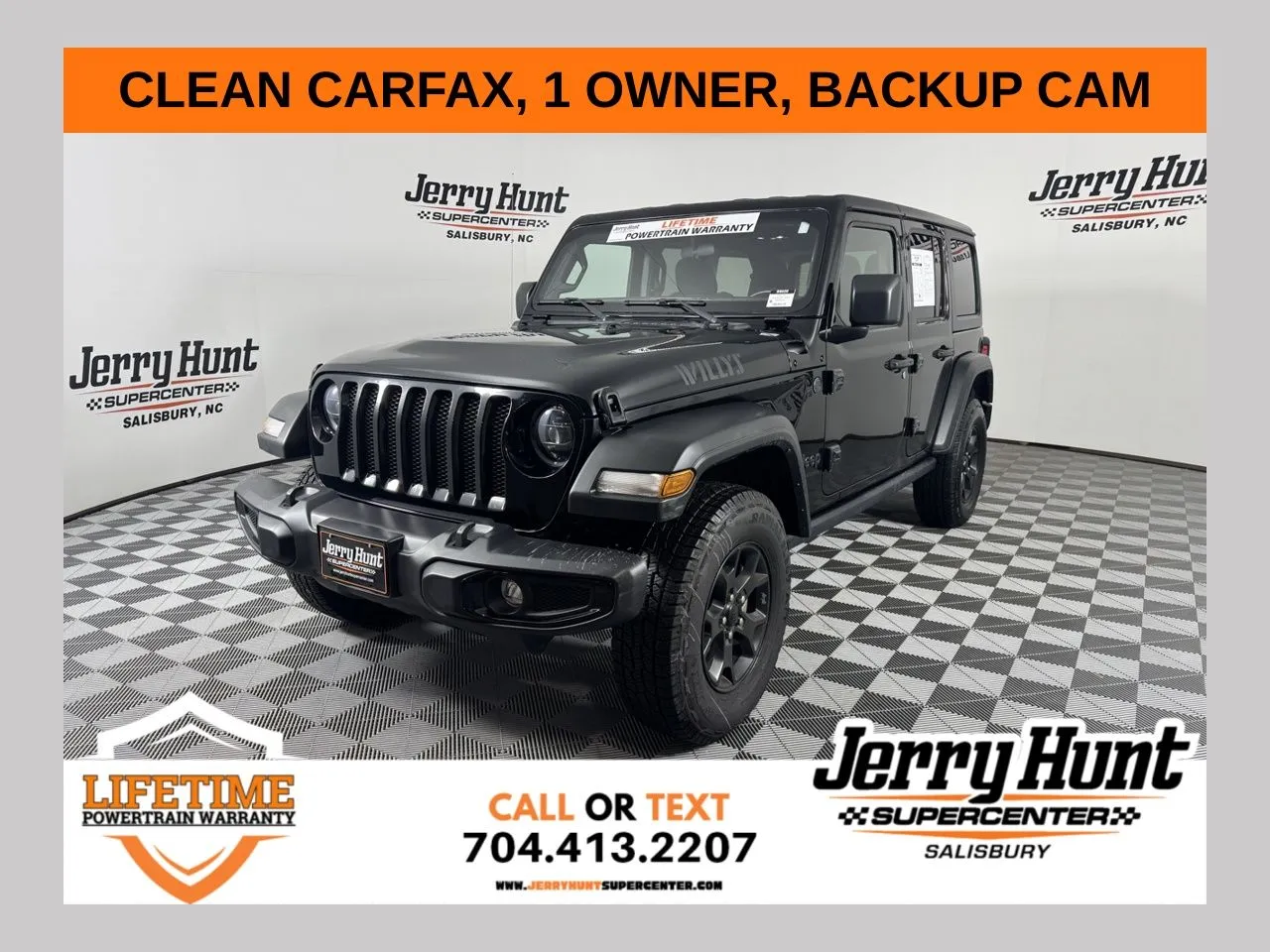 Black 2023 Jeep Wrangler Willys for sale in Salisbury, NC