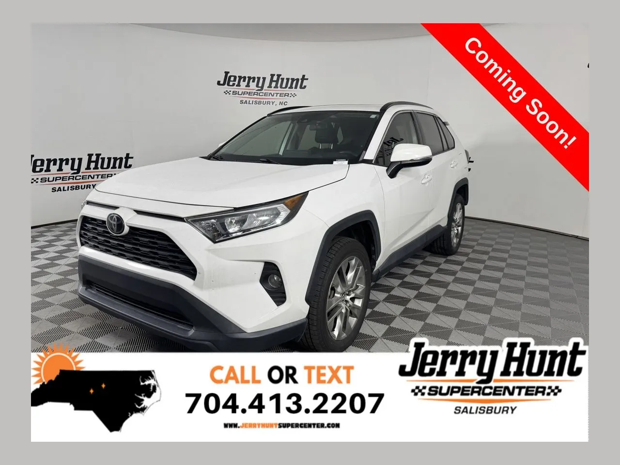White 2020 Toyota RAV4 XLE Premium for sale in Salisbury, NC