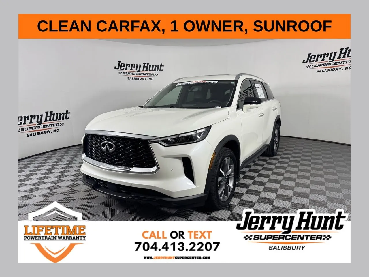 White 2023 INFINITI QX60 LUXE for sale in Salisbury, NC