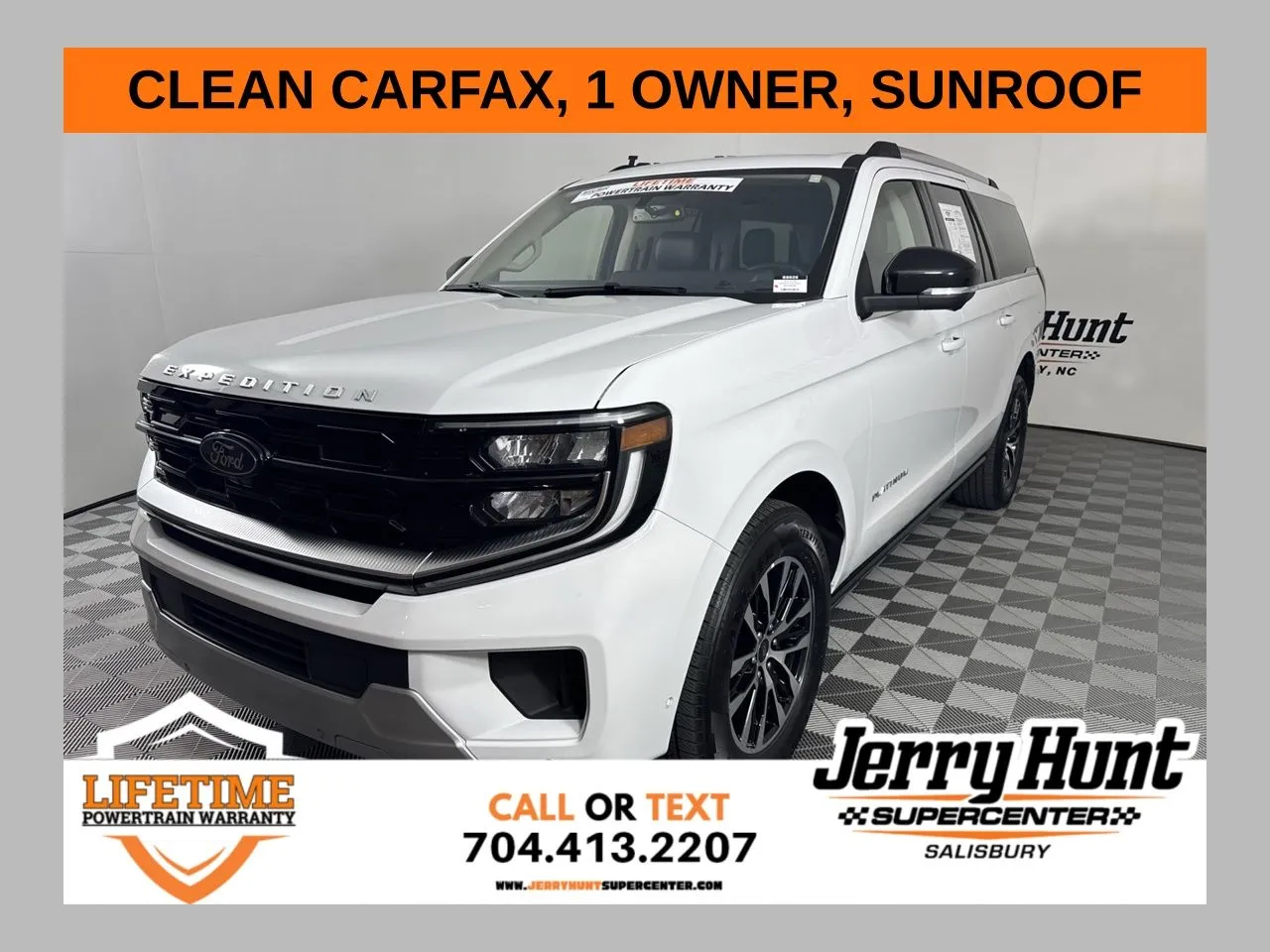 White 2025 Ford Expedition Max Platinum for sale in Salisbury, NC