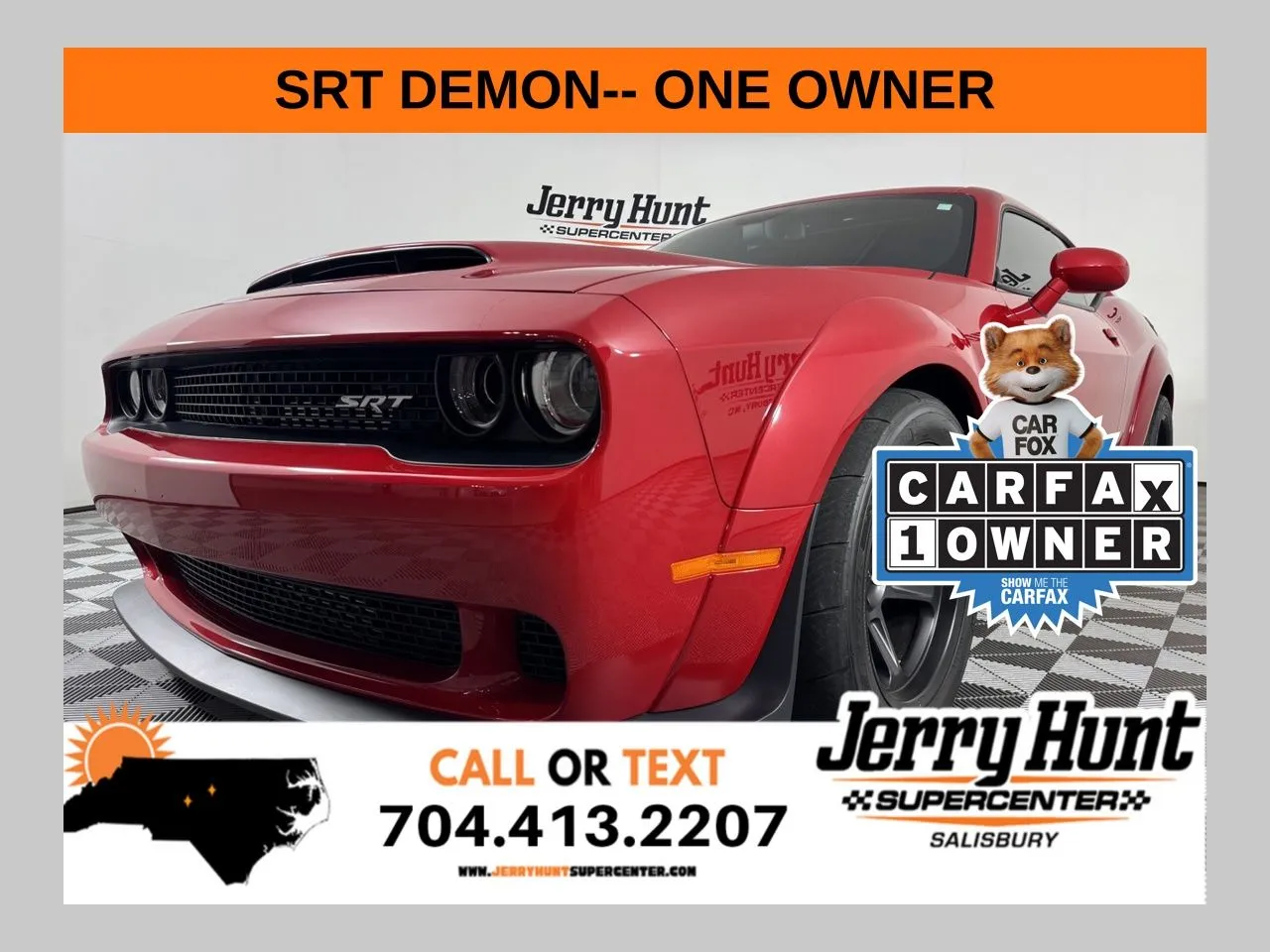 Red 2018 Dodge Challenger SRT DEMON for sale in Salisbury, NC
