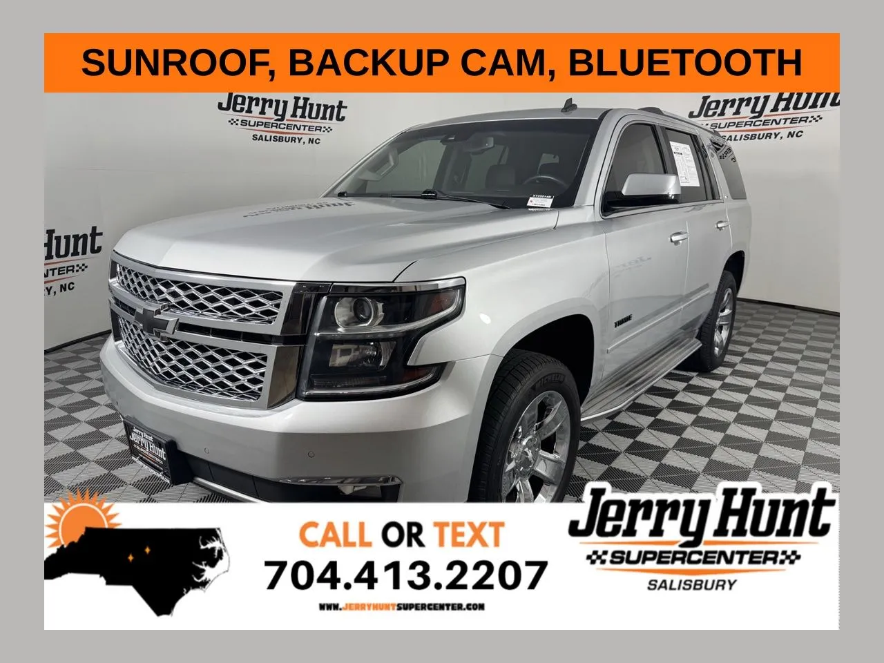 Silver 2015 Chevrolet Tahoe LTZ for sale in Salisbury, NC