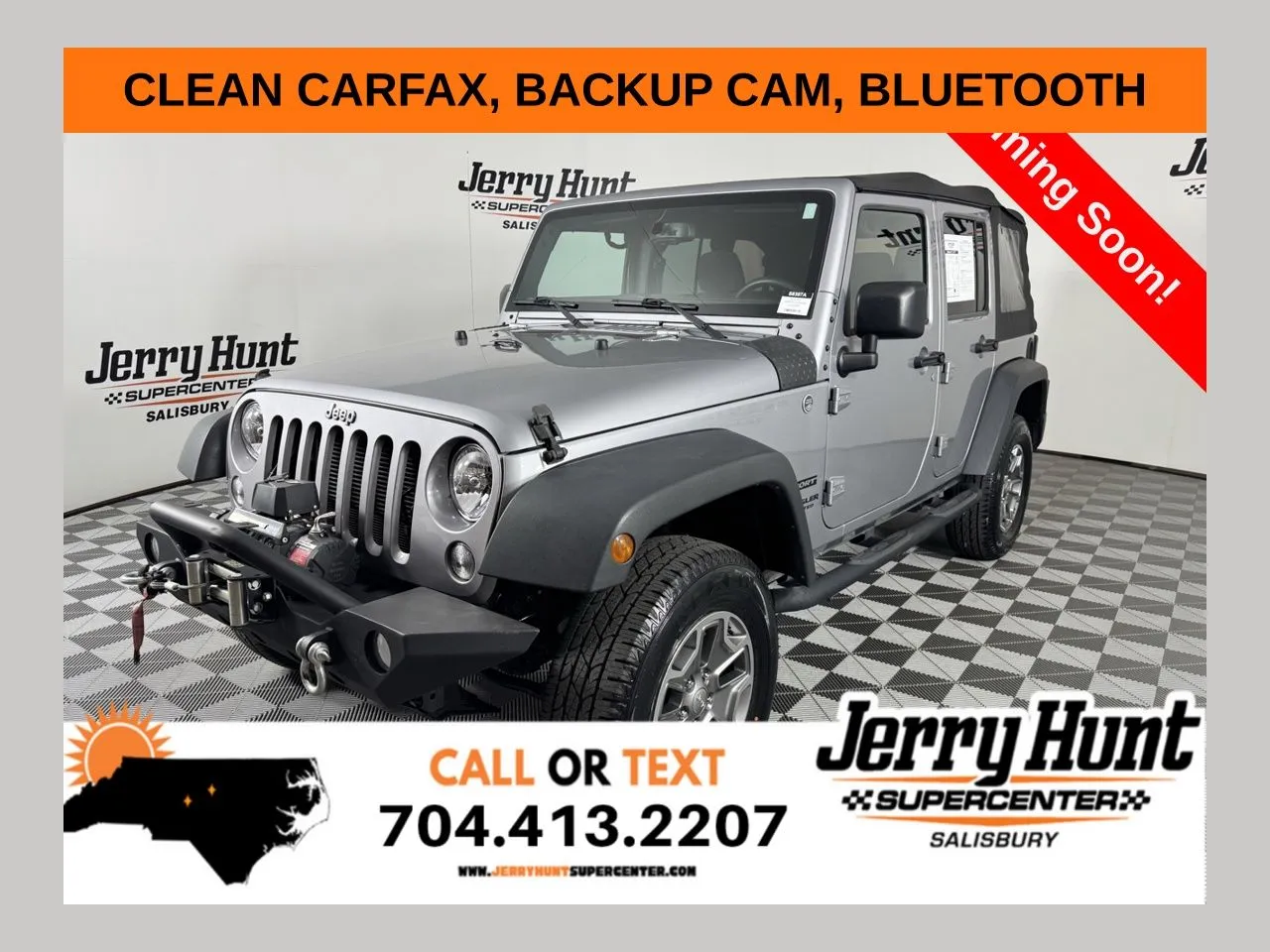 Silver 2015 Jeep Wrangler Unlimited Sport for sale in Salisbury, NC