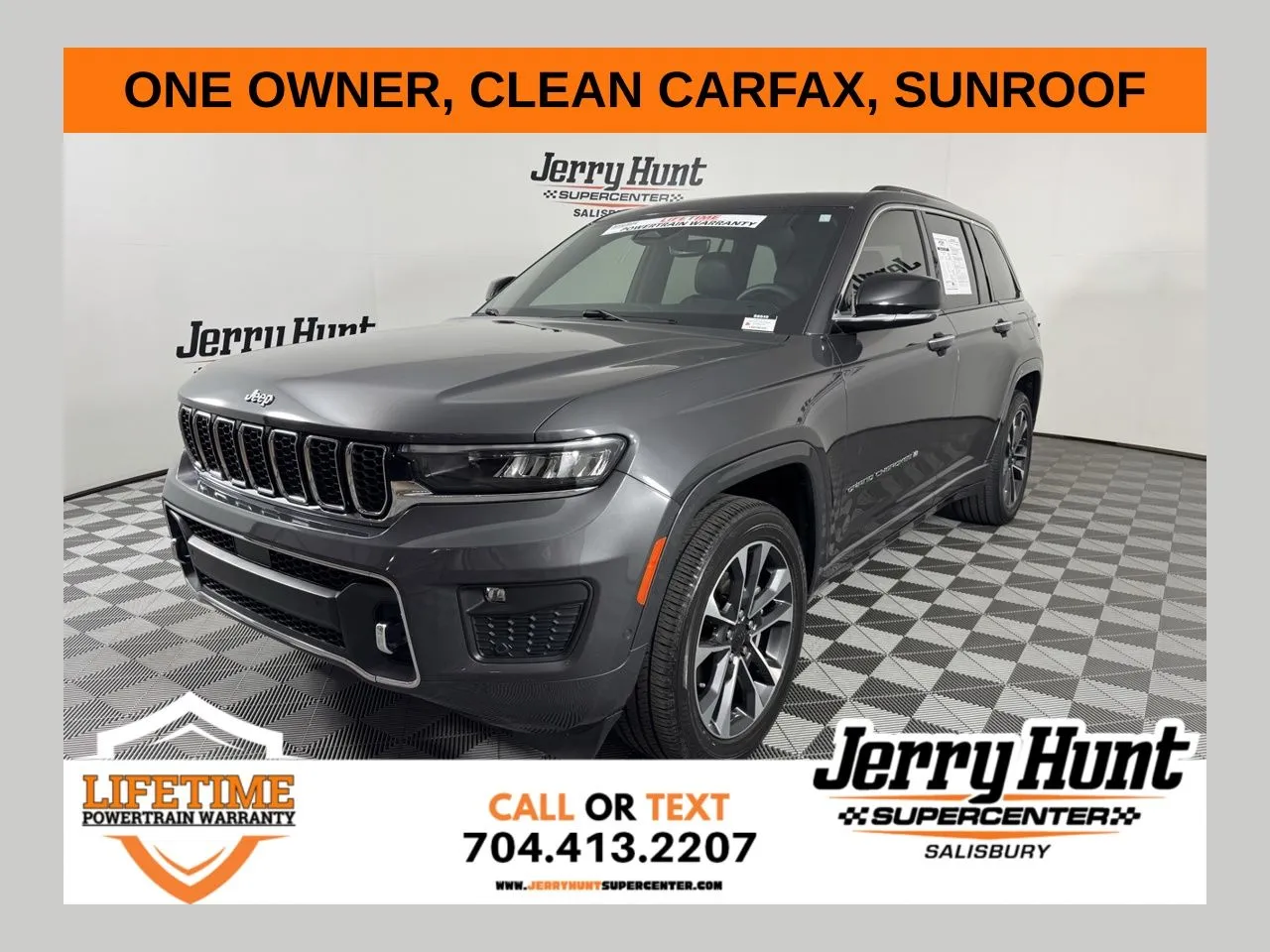 Gray 2023 Jeep Grand Cherokee Overland for sale in Salisbury, NC