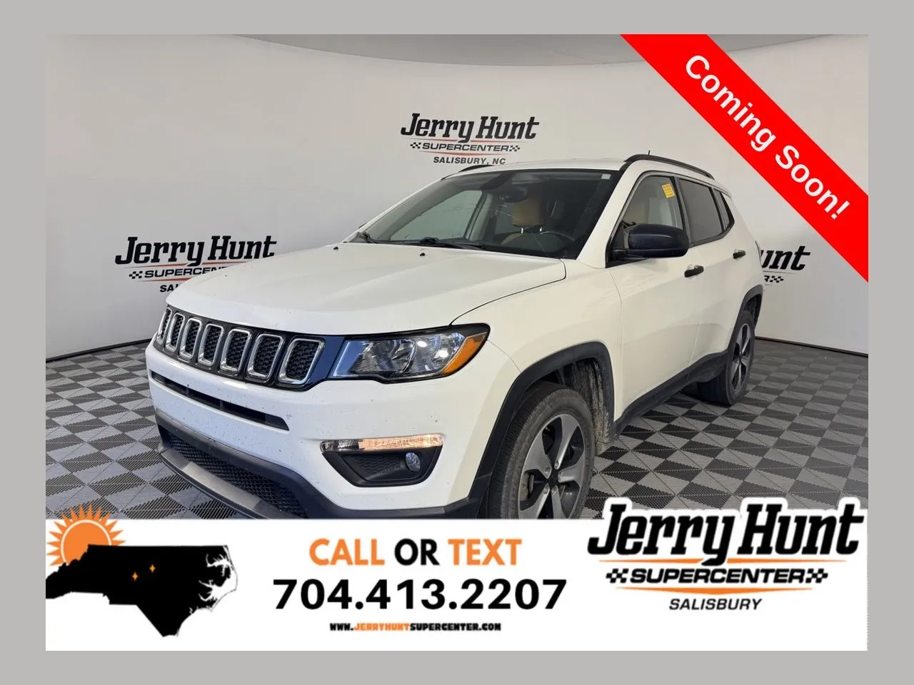 White 2018 Jeep Compass Latitude for sale in Salisbury, NC