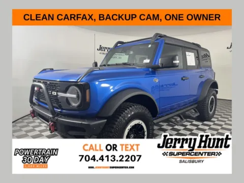 Blue 2022 Ford Bronco Wildtrak for sale in Salisbury, NC