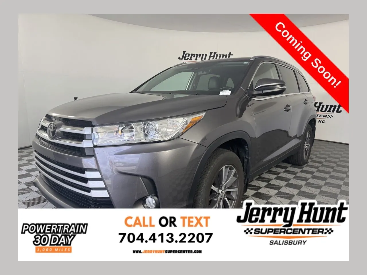 Gray 2019 Toyota Highlander XLE for sale in Salisbury, NC