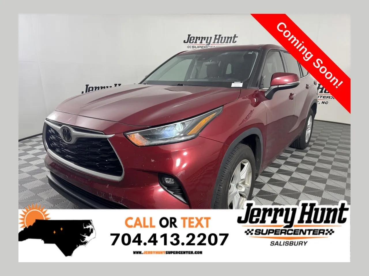 Red 2021 Toyota Highlander LE for sale in Salisbury, NC
