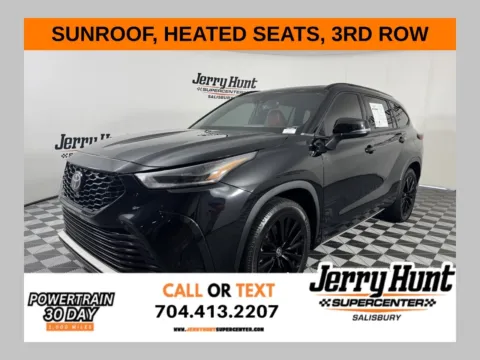 Black 2023 Toyota Highlander XSE for sale in Salisbury, NC