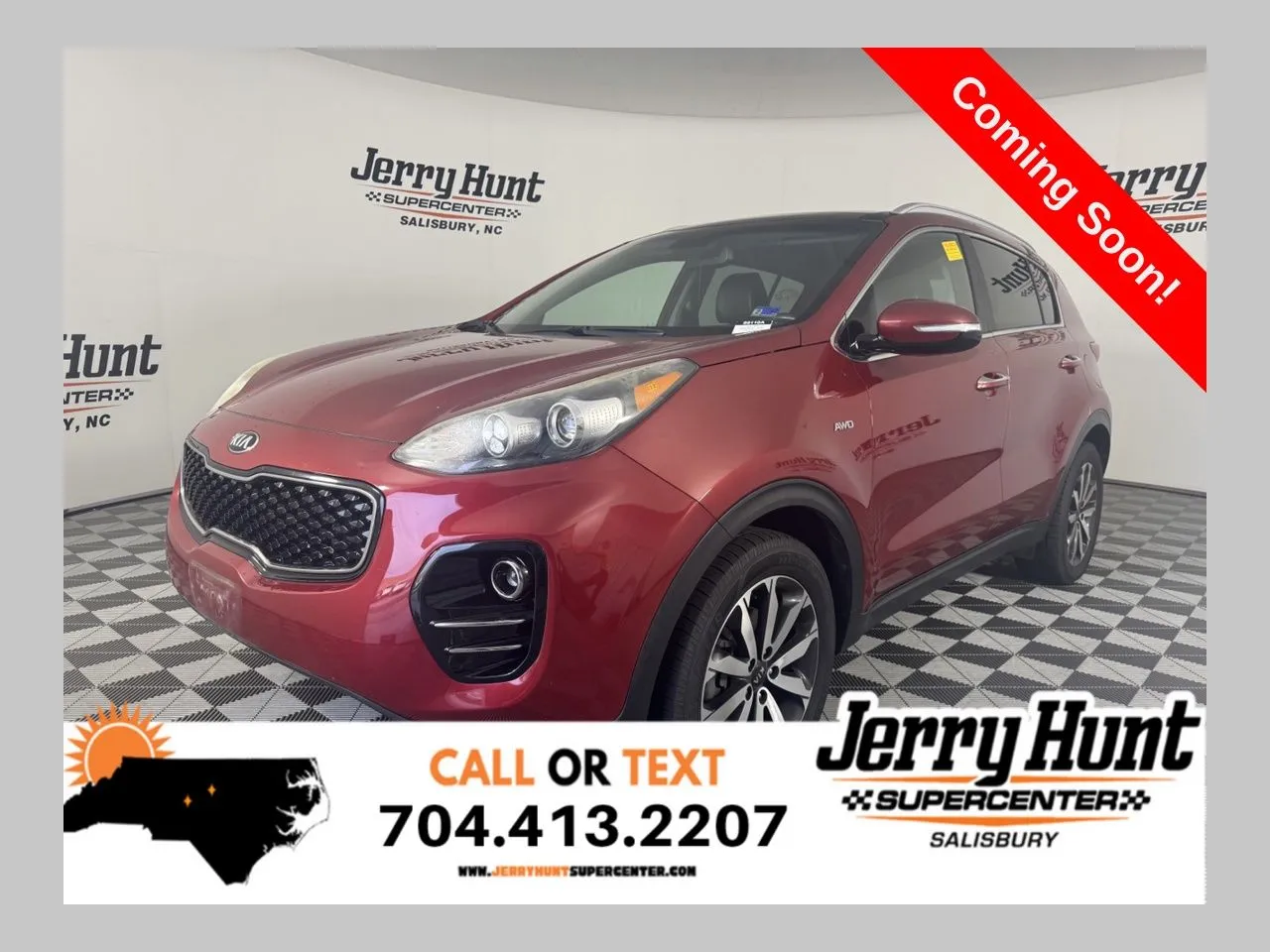 Red 2017 Kia Sportage EX for sale in Salisbury, NC