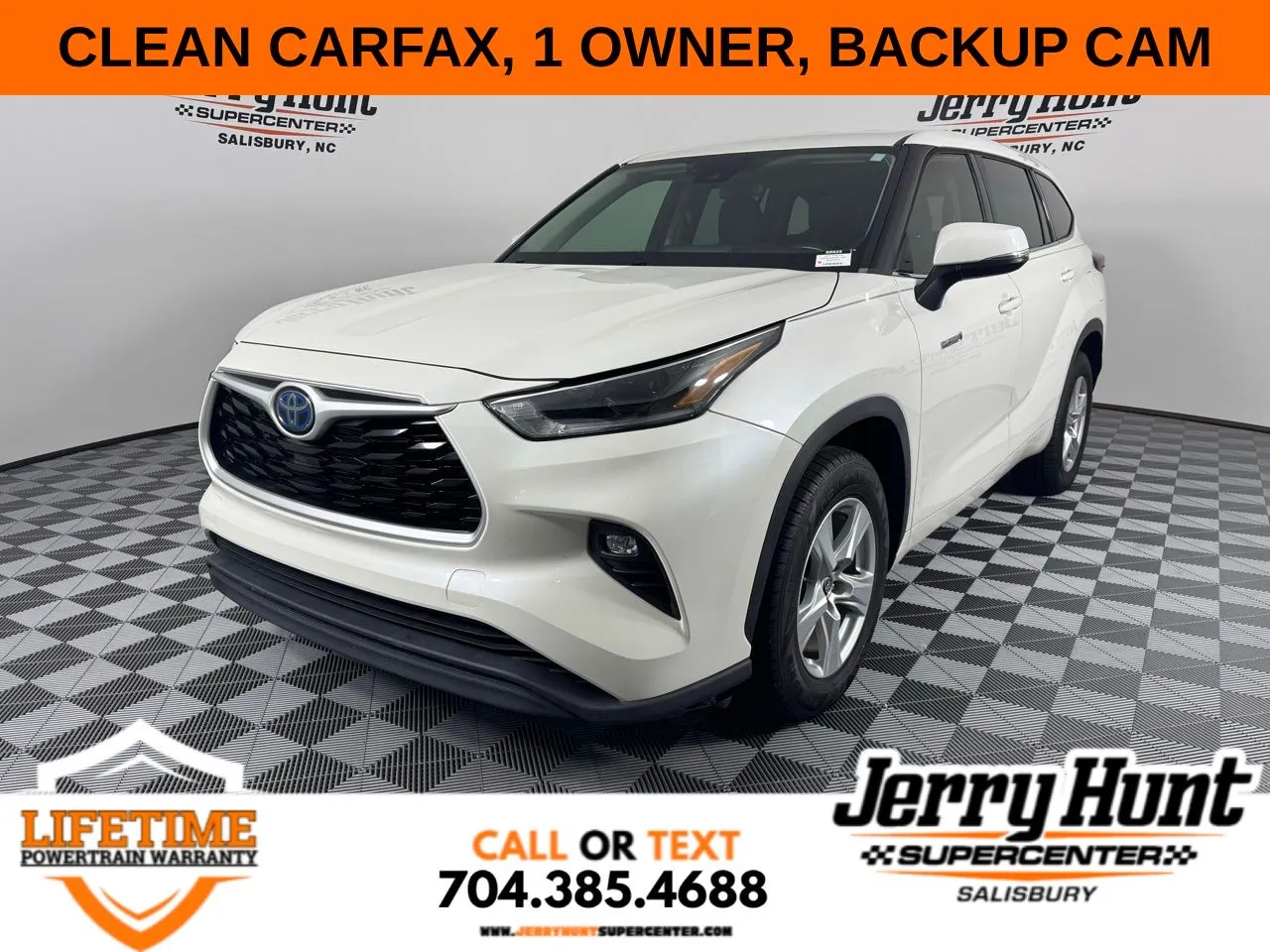 White 2021 Toyota Highlander Hybrid LE for sale in Salisbury, NC