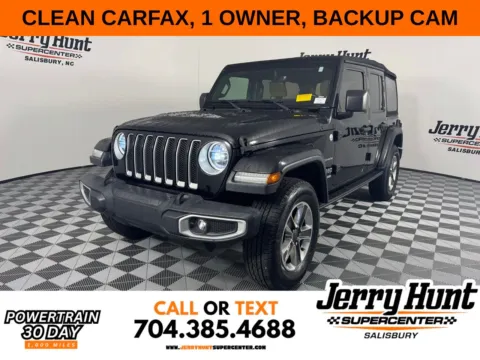 Black 2020 Jeep Wrangler Unlimited Sahara for sale in Salisbury, NC