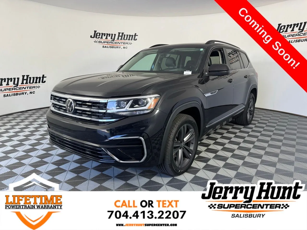 Black 2021 Volkswagen Atlas 3.6L V6 SE w/Technology R-Line for sale in Salisbury, NC