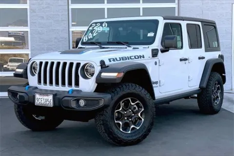 White 2022 Jeep Wrangler 4xe Unlimited Rubicon 4xe for sale in Indio, CA