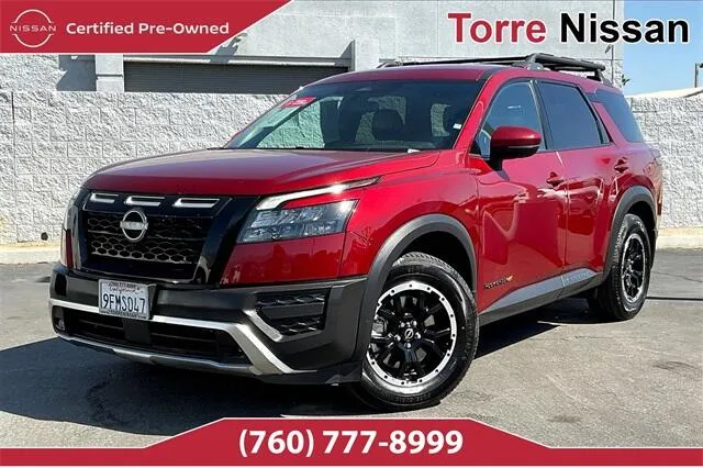 Red 2023 Nissan Pathfinder Rock Creek for sale in Indio, CA