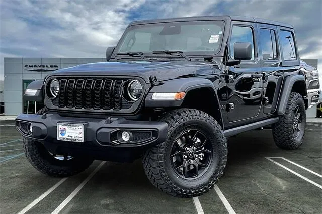 Black 2026 Jeep Wrangler 4-door Willys for sale in Indio, CA