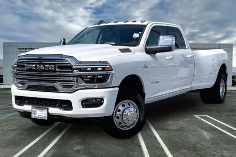 White 2026 Ram 3500 Laramie Crew Cab 4x4 8' Box for sale in Indio, CA