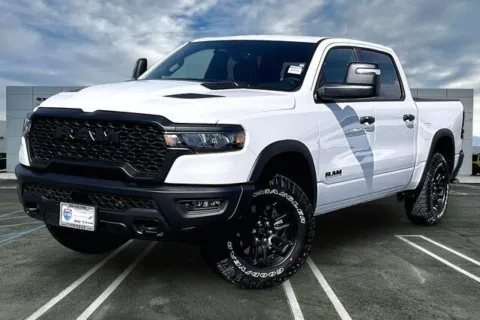 White 2026 Ram 1500 Rebel Crew Cab 4x4 5'7' Box for sale in Indio, CA