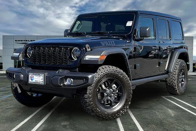Black 2026 Jeep Wrangler 4-door Willys for sale in Indio, CA
