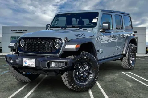 Gray 2026 Jeep Wrangler 4-door Willys for sale in Indio, CA