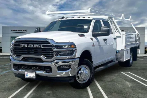 White 2026 Ram 3500 Chassis Cab 3500 Tradesman Crew Cab Chassis 4x4 60' Ca for sale in Indio, CA