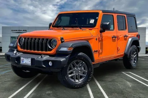 Orange 2026 Jeep Wrangler 4-door Sport S for sale in Indio, CA