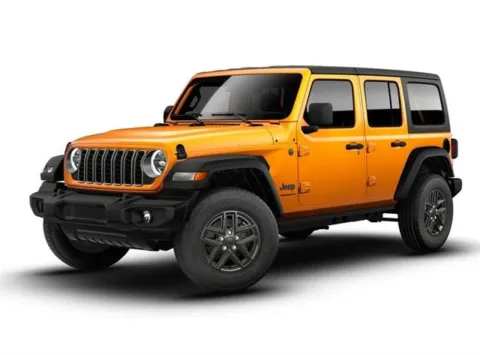 Orange 2026 Jeep Wrangler 4-door Sport S for sale in Indio, CA