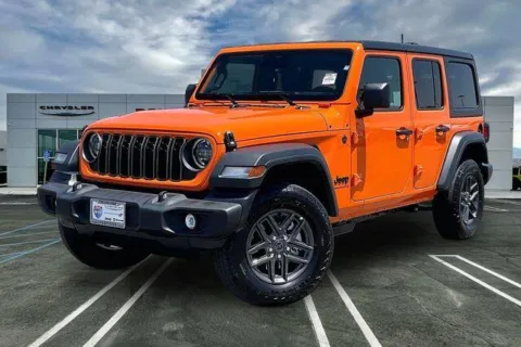 Orange 2026 Jeep Wrangler 4-door Sport S for sale in Indio, CA