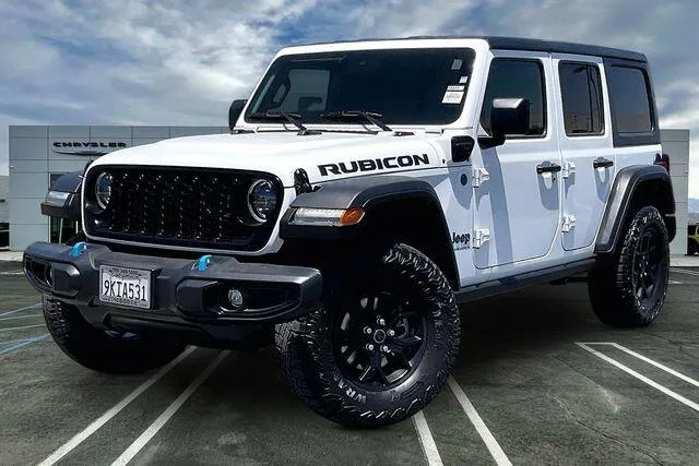 White 2024 Jeep Wrangler 4xe Willys 4xe for sale in Indio, CA
