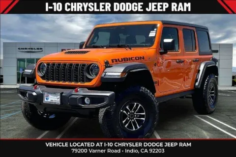 Orange 2026 Jeep Wrangler 4-door Rubicon for sale in Indio, CA