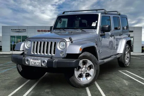 Silver 2018 Jeep Wrangler JK Unlimited Sahara for sale in Indio, CA